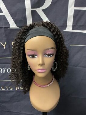 Black Curly Headband Wig – Women Hair